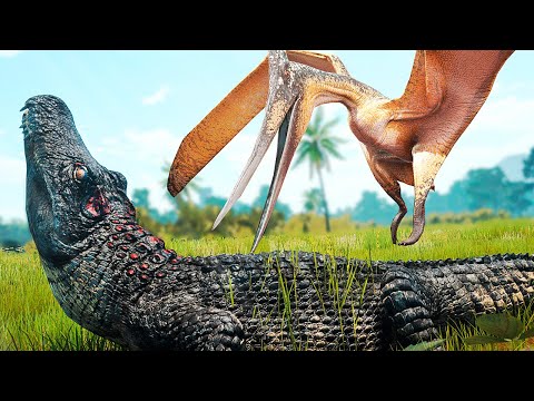 O Poderoso Deinosuchus + Utahraptor Corajoso! Território dos Pteras (#2) | The Isle Evrima | (PT/BR)