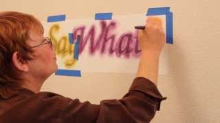 How to apply SayWhat? Stencil Lettering and Designs 3 Min version