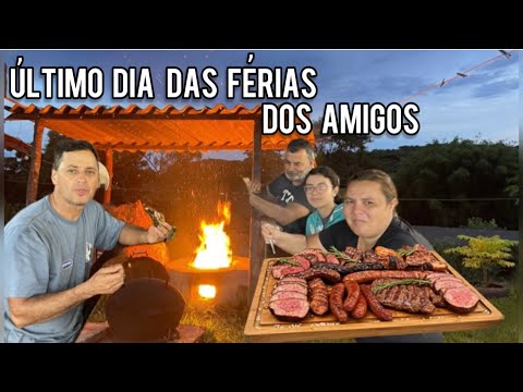 CHURRASCO DE DESPEDIDA + MUITA CHUVA AQUI NA ROÇA 