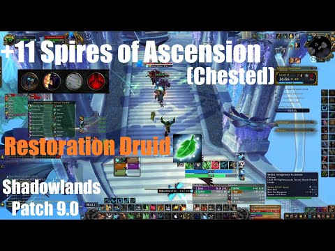 +11 Spires of Ascension Chested - Night Fae Restoration Druid PoV - World of Warcraft Shadowlands