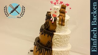 3-stöckige Kinderschokolade Hochzeitstorte, Milky & Schoki