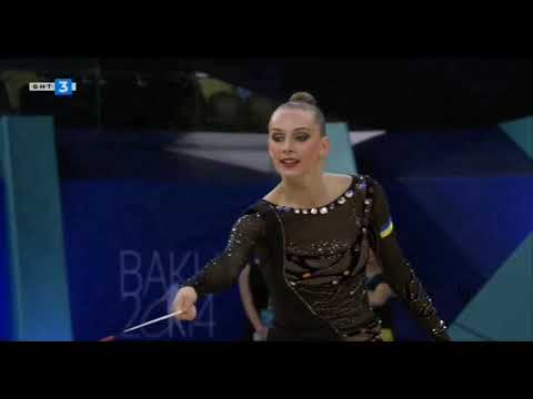 Group Ukraine 3 Balls 2 Ribbons Final European RG Championships Baku 2014