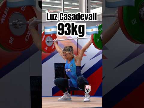 Maria Luz Casadevall 🇦🇷 snatching 93kg / 205lbs (🥈) 2026 Pan Am  #weightlifting champion!