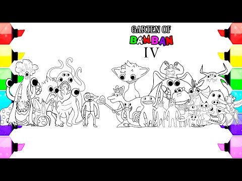 Garten Of Banban Chapter 4 New Coloring pages / Color All New Monsters / Cartoon - On & On [NCS]