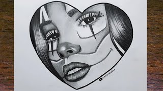 How to draw clown face / how to draw girl face