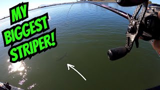 Caught My Biggest Striper!! | CA Delta Fishing | Iu Mien Fishing | Fishing with@striperfishermien