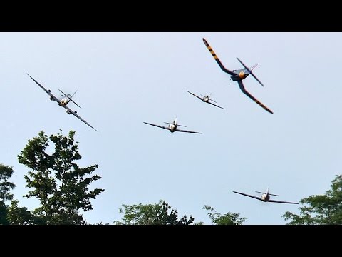 Austrian WWII Fighters Flight ⑦ (FPV with two onboard cams)