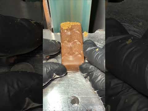 Snickers vs sander   #grinding #brownies #snack #chocolate #yum #satisfying #processing