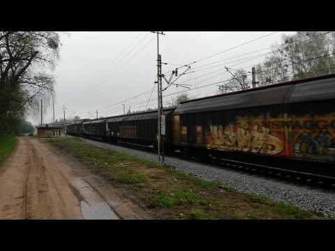 SM42-1030 z wagonami Transwagon