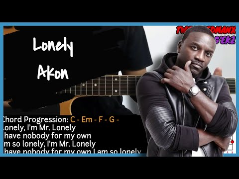 Lonely - Akon (With Vocals) (Guitar Cover With Lyrics & Chords)