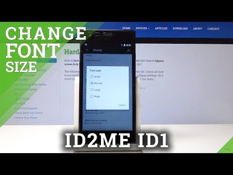 How to Change Font Size in ID2ME ID1 - Font Size & Style Settings