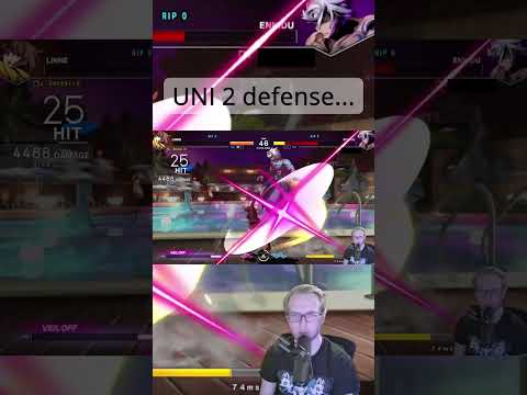 UNI2 Defense into ggs #uni2 #undernightinbirth #undernight #inbirth #shorts #inbirth