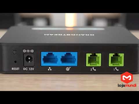Video do produto Adaptador ATA Grandstream HT812 2 Portas FXS Gigabit VoIP