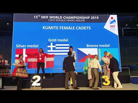 13th SKIF World Championships 2019 Gold Metal Award Ceremony