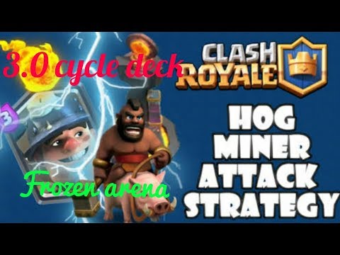 3.0 HOG MINER CYCLE DECK!! Ultimate Pressure Deck!!ARENA 8 TO 11 |Clash Royale| 2018