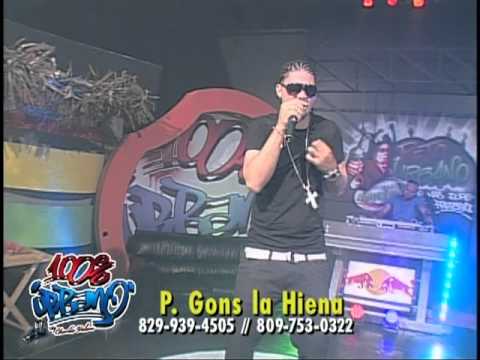 P.Gons ''La Hiena'' @ 100% Urbano Tv Presentando Nuevo tema ''Calor''