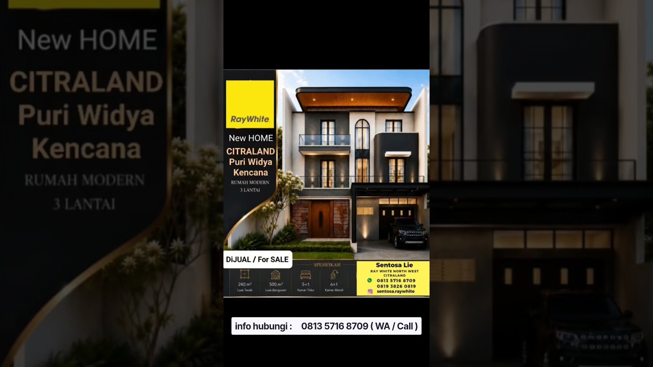 8 Miliaran Dijual Rumah Baru Citraland Puri Widya Kencana - New Smart Home Lokasi Terdepan Dekat Gwalk, Sekolah Ciputra, Uc, Ciputra Hospital, Jungle Padel