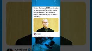 During Eminem&#39;s 2001 sentencing for a weapons charge, the judge reportedly said, &quot;Mr. Mathers, now