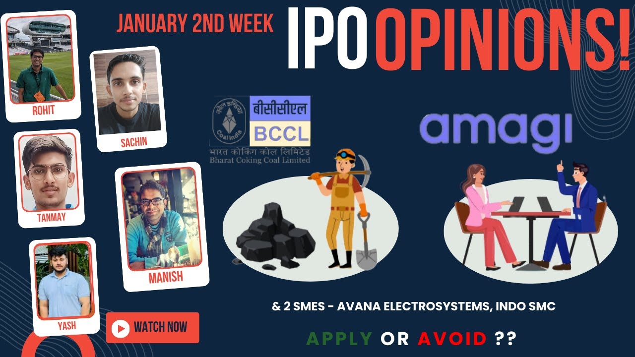 BCCL, Amagi & Jan 2nd week SME IPOs - Apply/Avoid? Primary Market Chatter