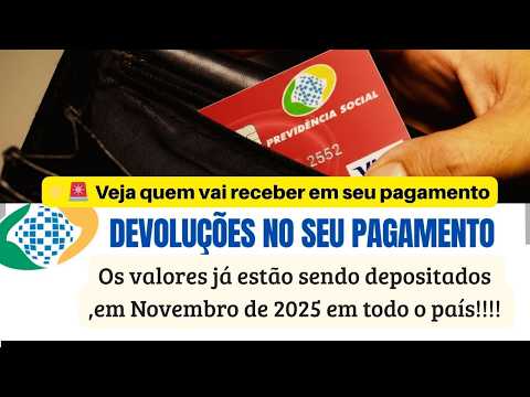 👉🚨MANDATORY REFUND OF INSS PAYMENTS VIA BANK - SEE WHO WILL RECEIVE IT FIRST IN NOVEMBER