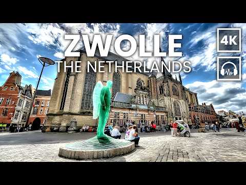 🇳🇱 ZWOLLE Walking Tour - Canals, Diezerstraat & Grote Kerk With Captions [4K/60fps]