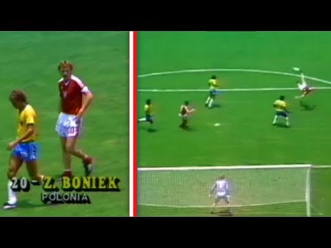 Zbigniew Boniek - Słynna przewrotka/nożyce [1986 Polska v Brazylia 0-4] NM #8