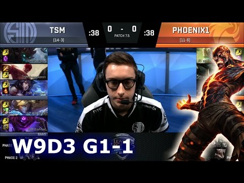 TSM vs Phoenix1 Game 1 | S7 NA LCS Spring 2017 Week 9 Day 3 | TSM vs P1 G1 W9D3 1080p