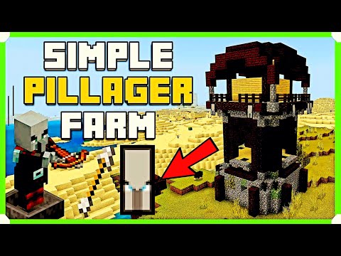 How To Build A Super Easy Pillager Outpost Farm in Minecraft Bedrock Edition