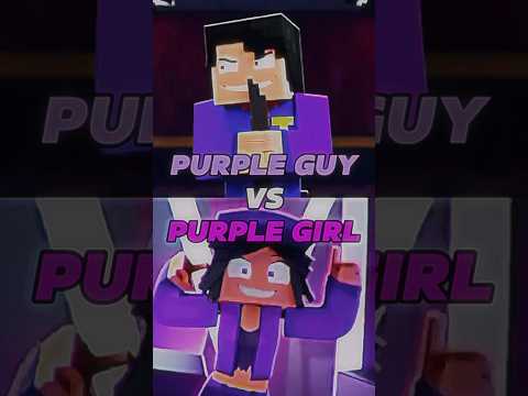 Purple Guy 🆚 Purple Girl | #shorts #1v1 #edit #minecraft #fnaf #zamination