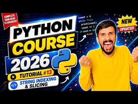 Python String Indexing And Slicing Tutorial 2026 Python Course Tutorial 13