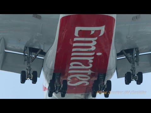 Pouso do Airbus A380 Emirates com imagens de Cinema (A6-EVJ)- GRU Airport