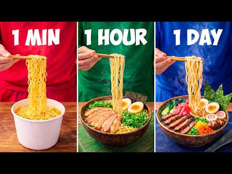 1 MINUTE vs 1 HOUR vs 1 DAY RAMEN