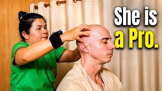 She’s a Pro… One of the Best Thai Head Massages I’ve Had | ASMR