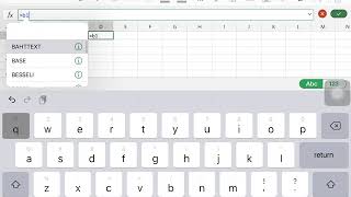 Using Formulas on Excel on iPad