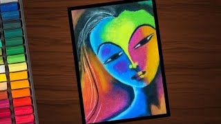 Easy Soft pastel Drawing for beginners step by step / Emotional Face Demonstration/Tutorial