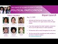 Status of Women in NC Political Participation Report Launch Event Aug 11, 2020