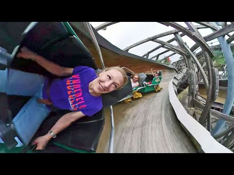 Front row point of view footage of Flying Turns