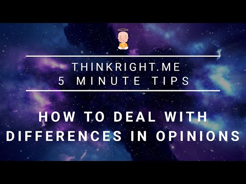 How to deal with difference in opinions