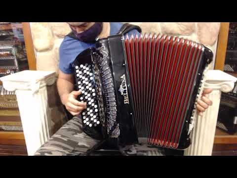 BELTPREIVBALKCBABK - Black Beltuna Prestige IV Balkan Star Chromatic Button Accordion B $13999