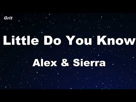 Little Do You Know - Alex & Sierra Karaoke 【No Guide Melody】 Instrumental