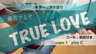 TRUE LOVE（藤井フミヤ）ギター🔰弾き語り【capo1  playC】コード譜・歌詞付き【初心者向け】