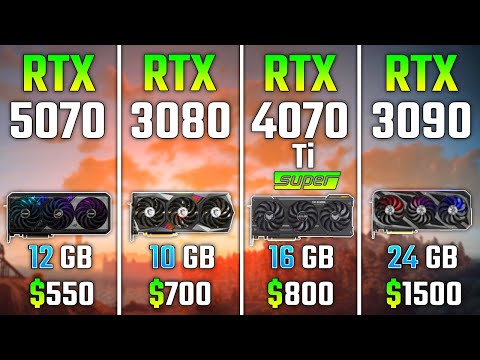 RTX 5070 vs RTX 3080 vs RTX 4070 Ti SUPER vs RTX 3090 | Test in 7 Games