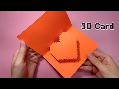 DIY 3D card making tutorial. How to make a greeting card for birthday. Handmade greeting card making