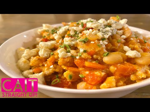 Easy Crock Pot Buffalo Chicken Chili Recipe | Cait Straight Up