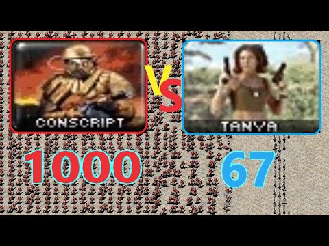Conscripts vs Tanya - Same Cost - Red Alert 2