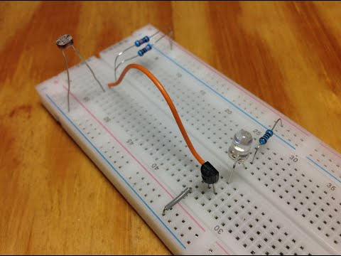 LDR LED Circuit on a breadboard