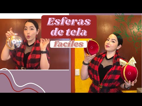 Como forrar esferas de tela súper fácil 🎄