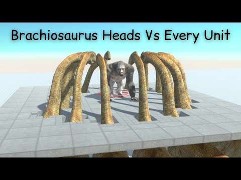 Brachiosaurus Heads Vs Every Unit ARBS |Animal Revolt Battle Simulator