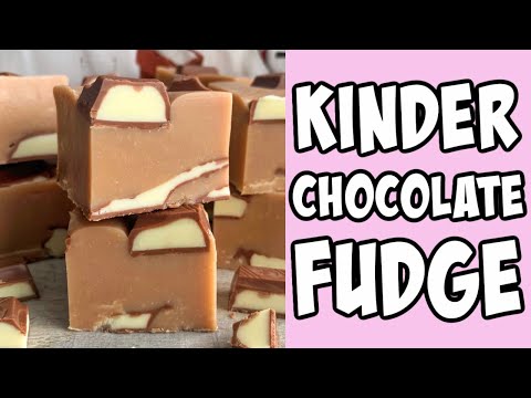 3-Ingredient Kinder Fudge! Recipe tutorial #Shorts