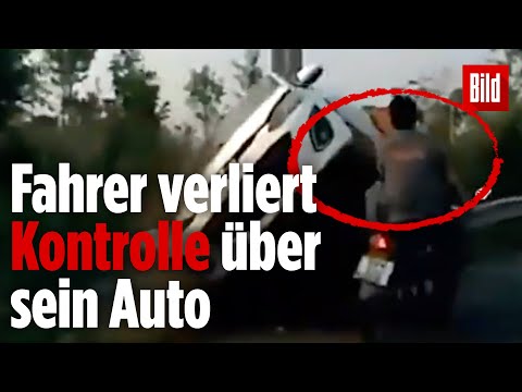 Mofa-Fahrer überlebt Horror-Crash auf Autobahn
